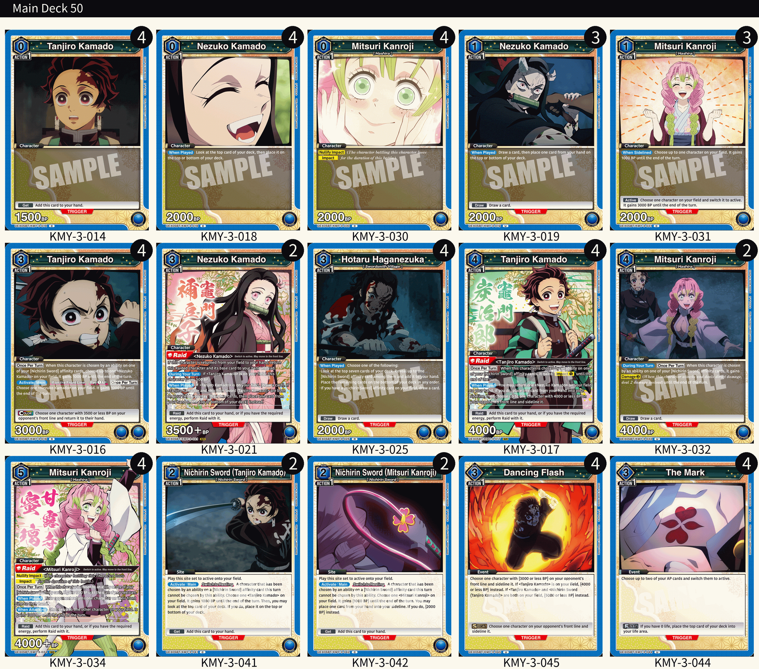 Demon Slayer Blue Tanjiro/Kanroji Deck List and Guide – UNION